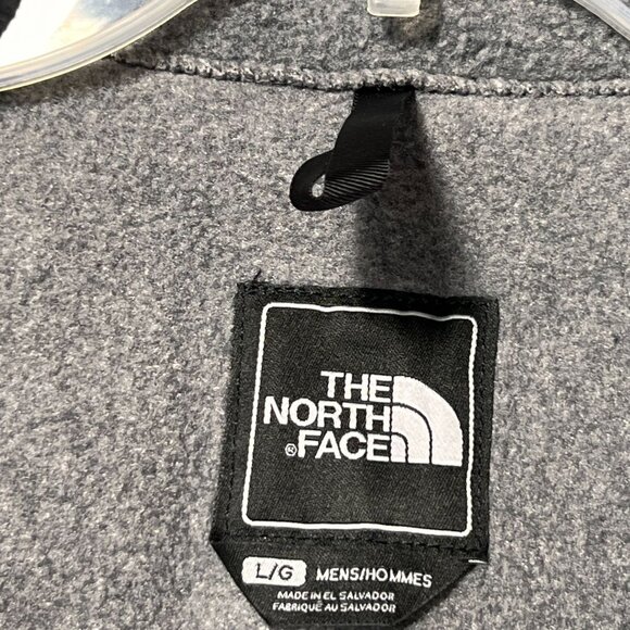 The North Face Polartec Denali Mens Full Zip Gray Black Fleece Jacket Pockets L - Picture 8 of 14
